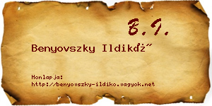 Benyovszky Ildikó névjegykártya